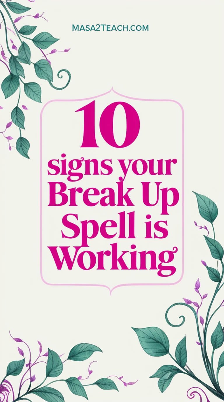 Signs Your Break up Spell Is Working