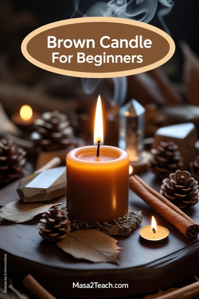 Brown Candle Meaning and Earth Energy